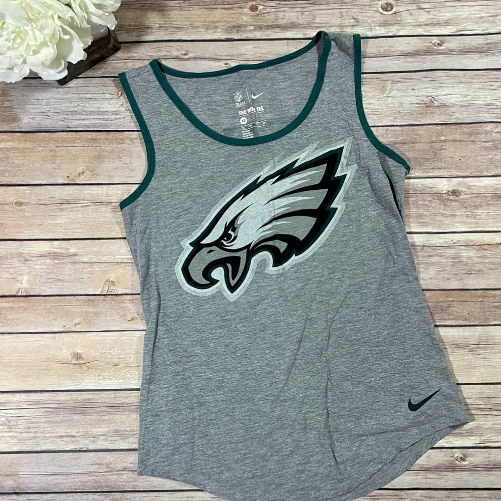 Nike Gray Philadelphia Eagles Tank Top with Dark Green Trim
